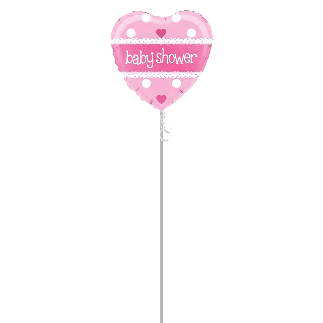 Baby Shower Pink Heart Shape Foil Balloon - Inflated Balloon in a Box