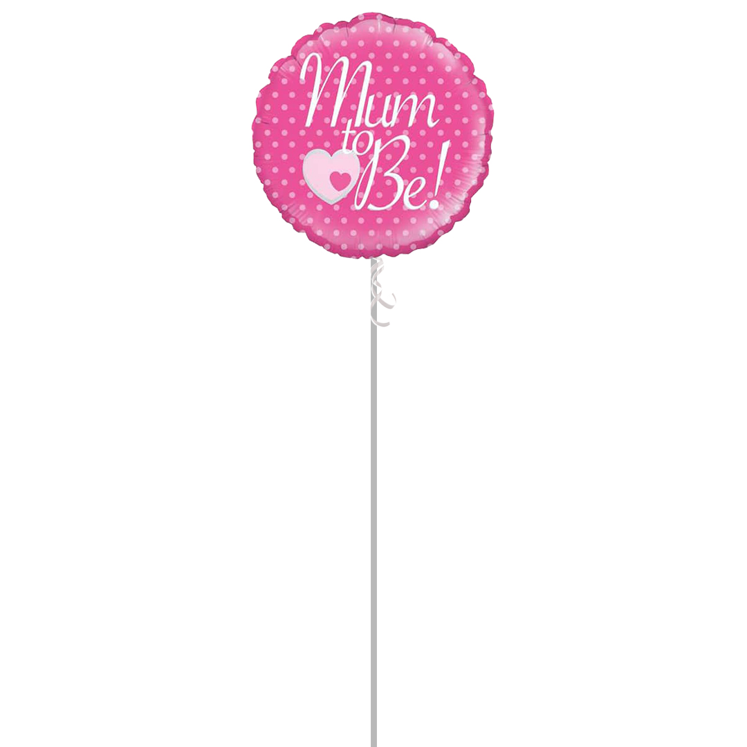 Mum To Be Round Foil Balloon - Inflated Balloon in a Box