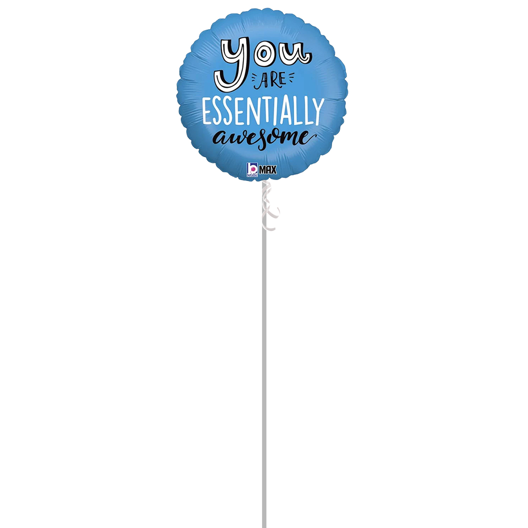 You Are Essentially Awesome Round Foil Helium Balloon - Inflated Balloon in a Box Product Gallery Image