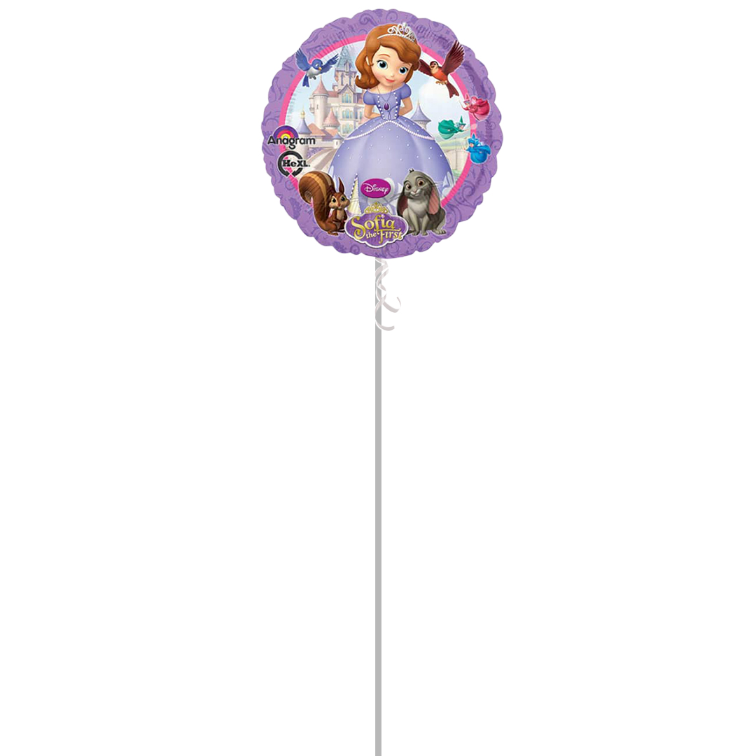 Sofia The First Round Foil Helium Balloon - Inflated Balloon in a Box Product Gallery Image