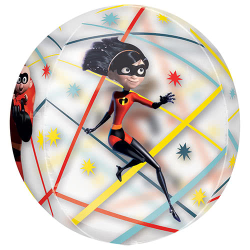 Incredibles 2 See-Thru Orbz Foil Helium Balloon 38cm / 15 in Product Gallery Image