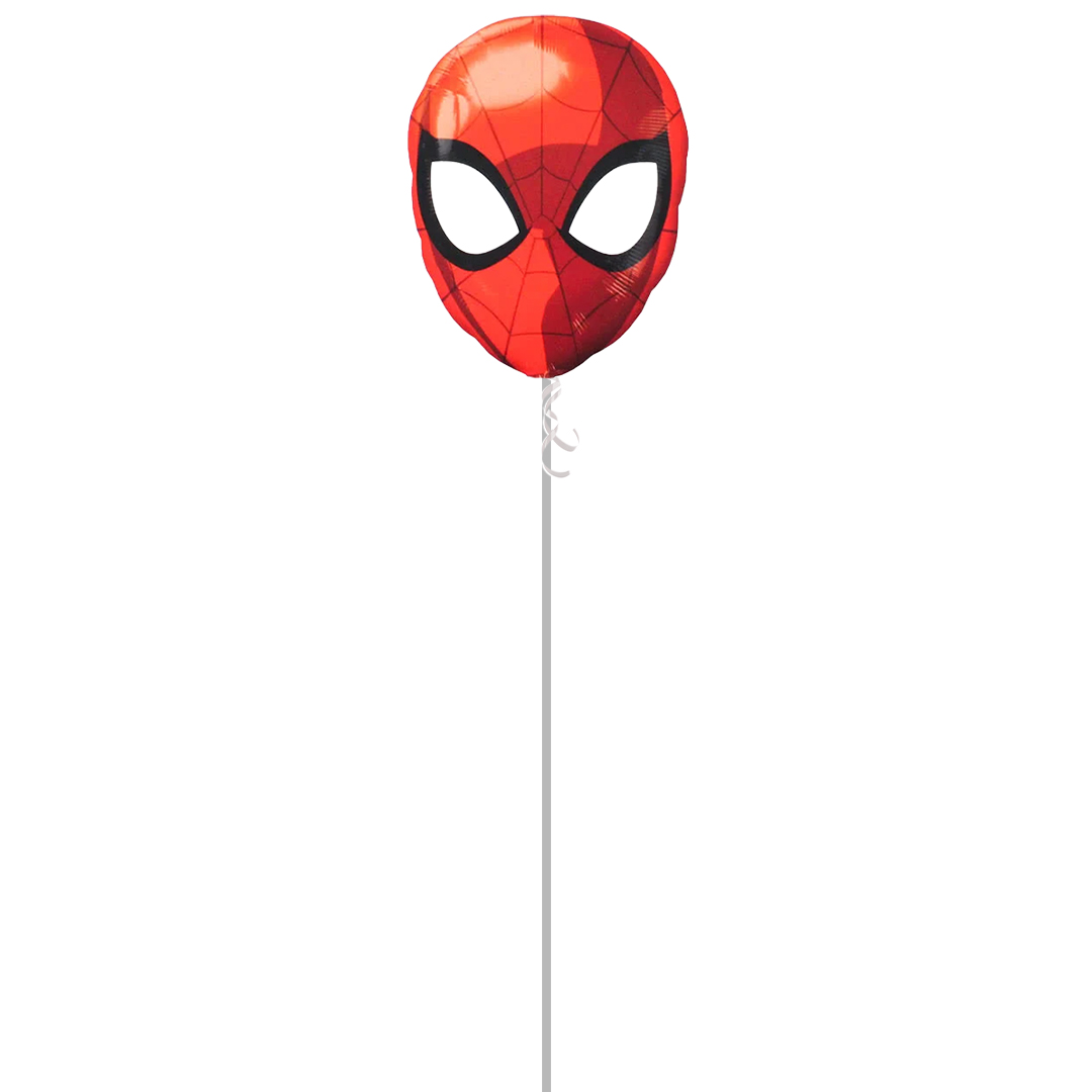 Spider-Man Head Junior Shape Foil Helium Balloon - Inflated Balloon in a Box Product Gallery Image