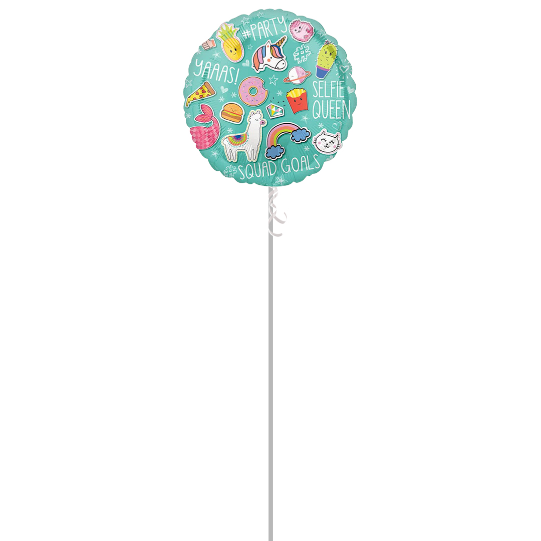 Selfie Celebration Helium Foil Balloon - Inflated Balloon in a Box Product Gallery Image