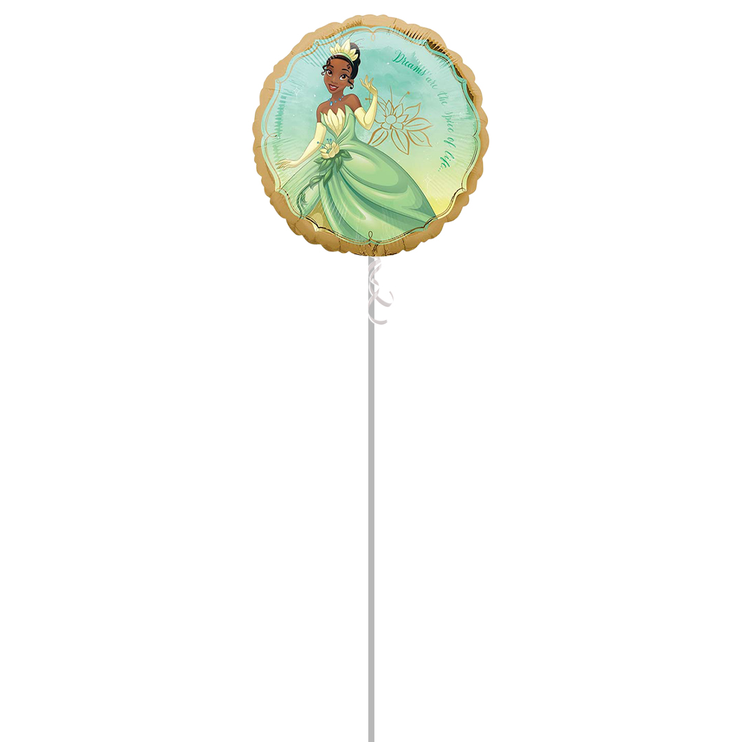 Tiana Once Upon A Time Disney Princess Round Foil Helium Balloon - Inflated Balloon in a Box Product Gallery Image