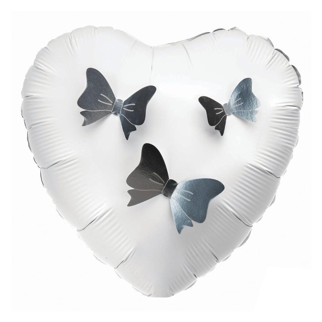 3D Iridescent Silver Adhesive Bow Decorations - Pack of 12