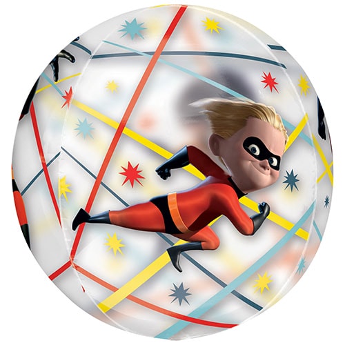 Incredibles 2 See-Thru Orbz Foil Helium Balloon 38cm / 15 in Product Gallery Image