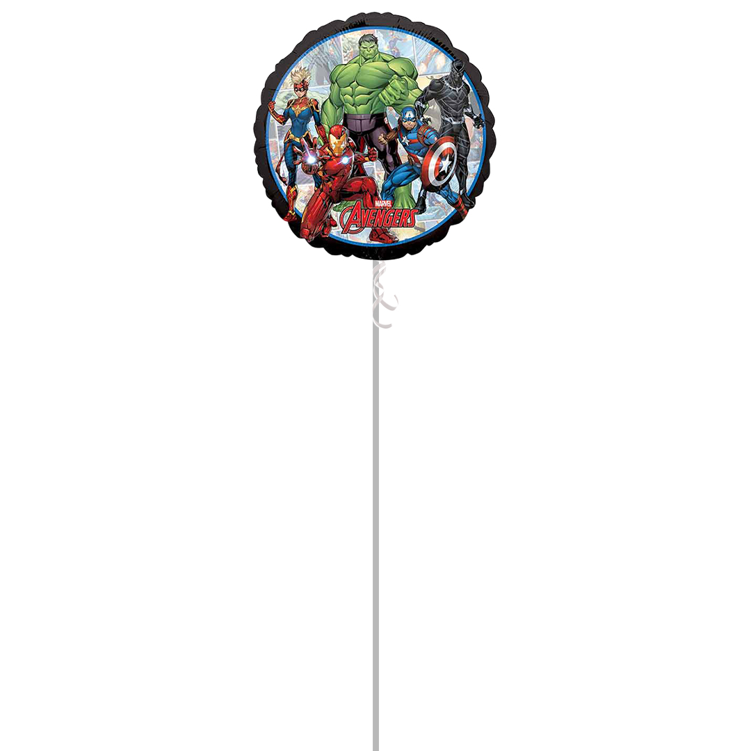Avengers Marvel Powers Unite Round Foil Helium Balloon - Inflated Balloon in a Box Product Gallery Image