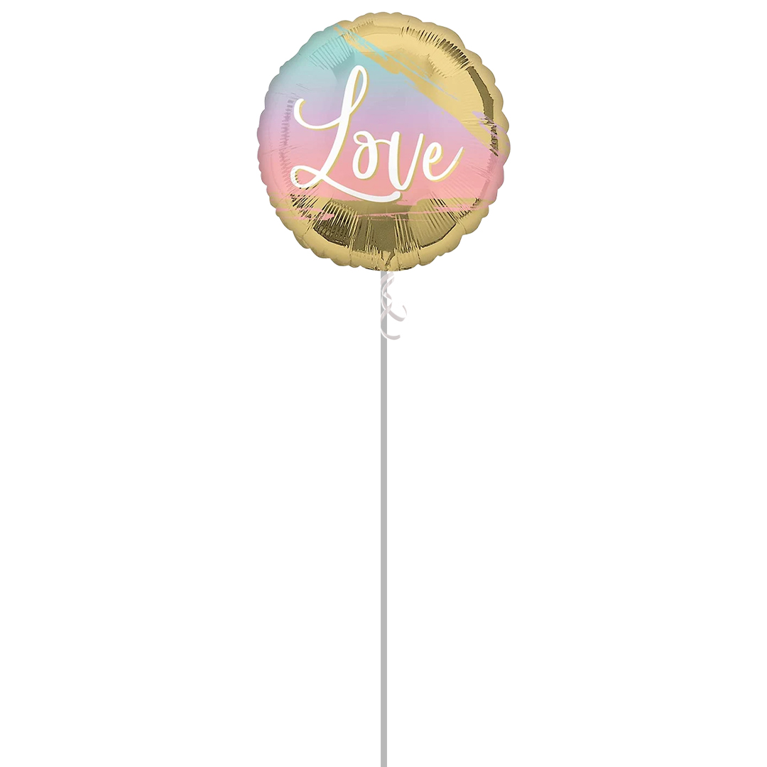 Sunset Love Round Foil Helium Balloon - Inflated Balloon in a Box