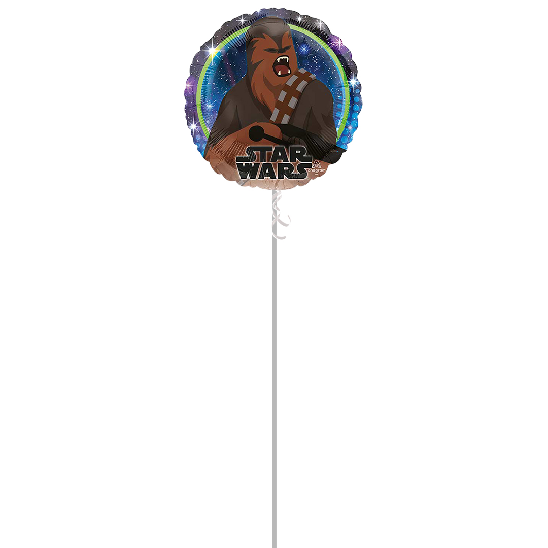 Star Wars Chewbacca Round Foil Helium Balloon - Inflated Balloon in a Box Product Gallery Image
