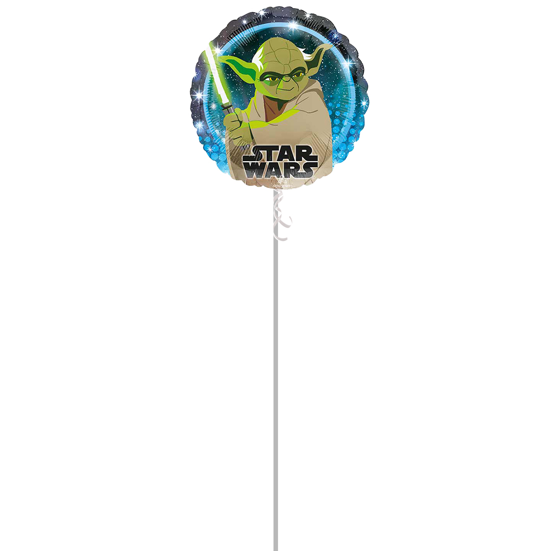 Star Wars Yoda Round Foil Helium Balloon - Inflated Balloon in a Box Product Gallery Image