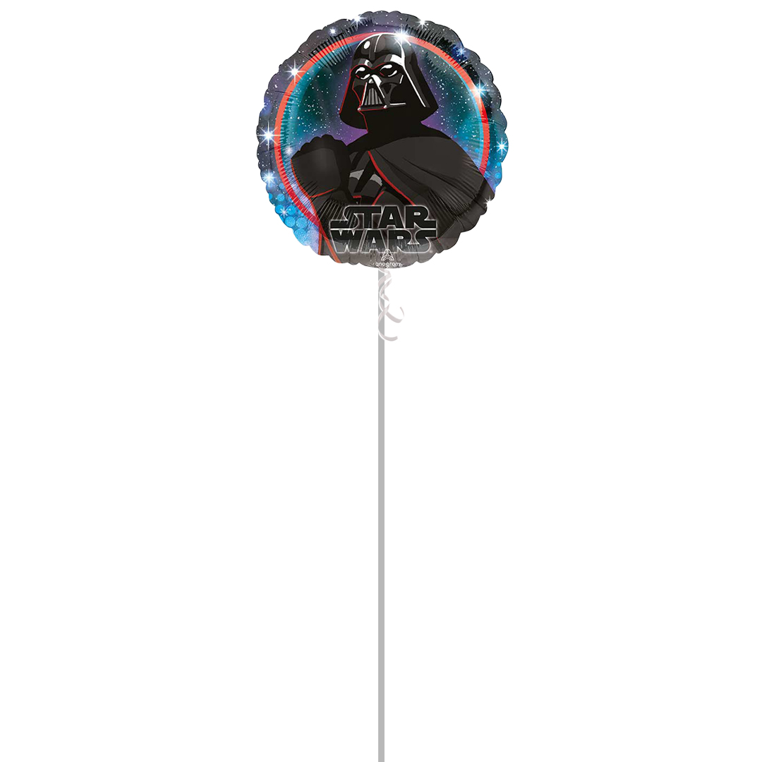 Star Wars Darth Vader Round Foil Helium Balloon - Inflated Balloon in a Box Product Gallery Image