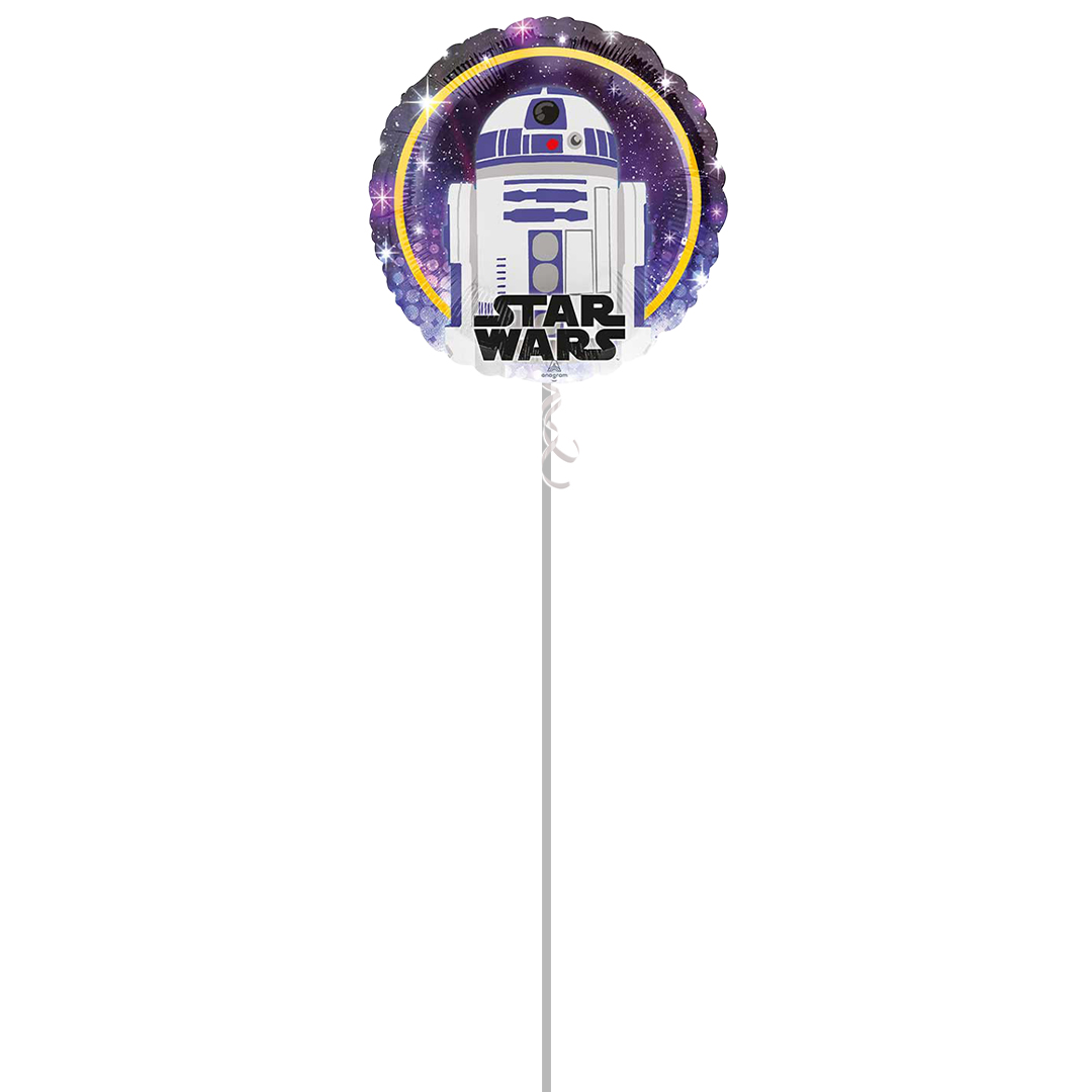 Star Wars R2-D2 Round Foil Helium Balloon - Inflated Balloon in a Box Product Gallery Image