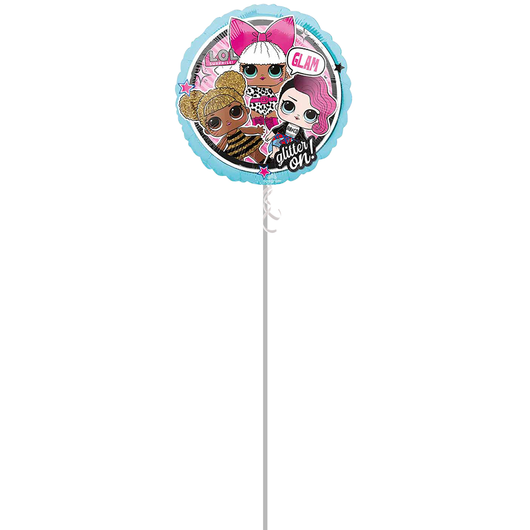 LOL Surprise Glam Round Foil Helium Balloon - Inflated Balloon in a Box Product Gallery Image