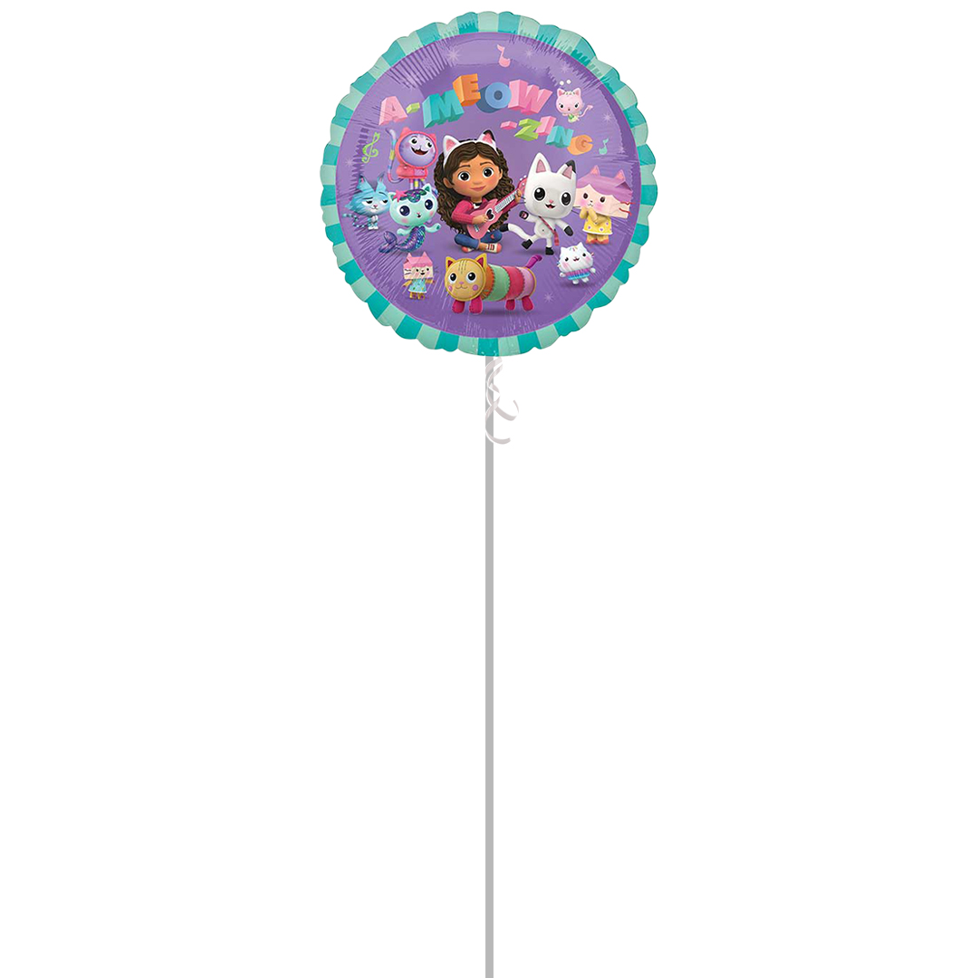 Gabby's Dollhouse Round Foil Helium Balloon - Inflated Balloon in a Box Product Gallery Image