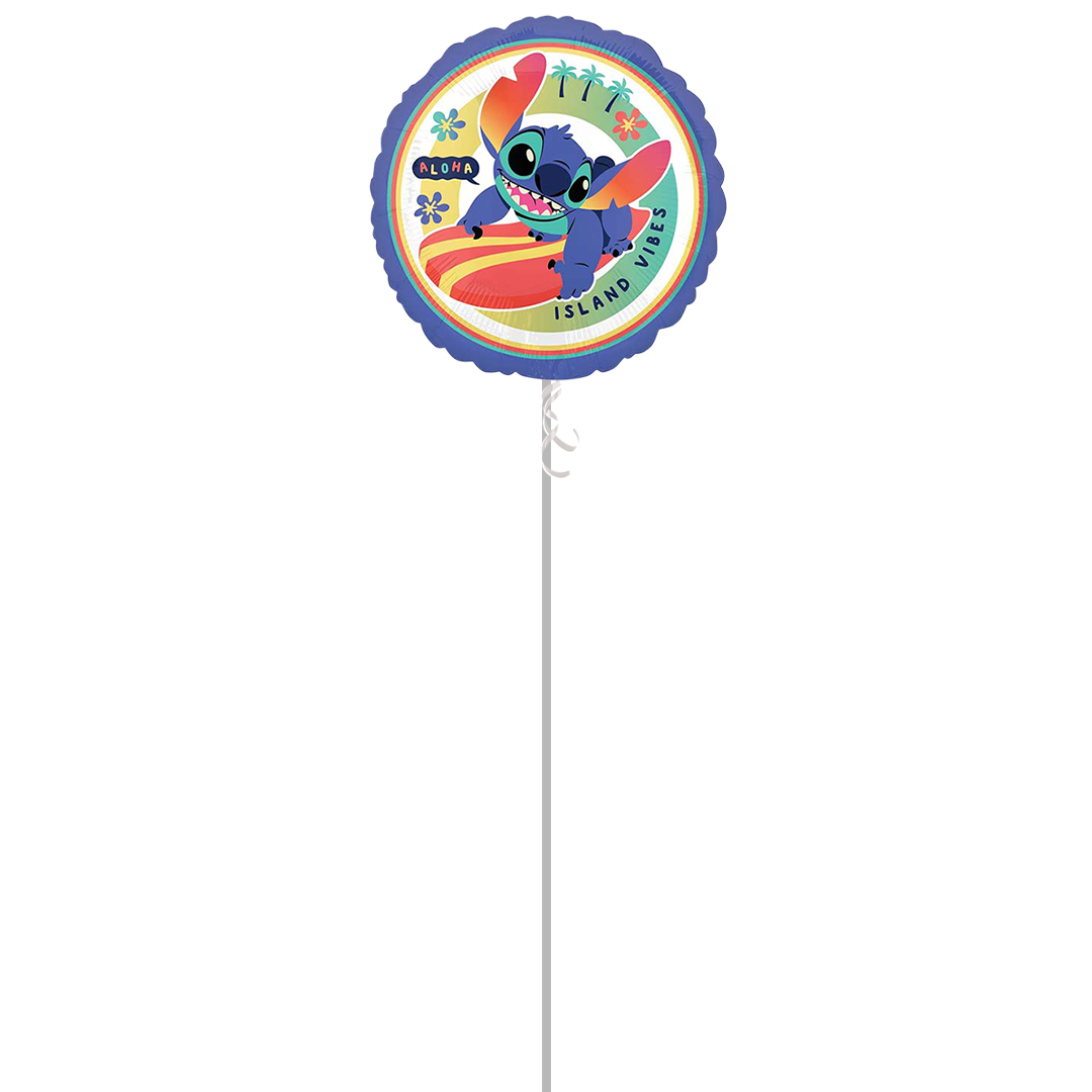 Stitch Disney Lilo & Stitch Round Foil Helium Balloon - Inflated Balloon in a Box Product Gallery Image