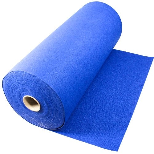 50 Metres Exhibition Quality Ribbed Heavy Duty Blue Carpet Runner 1 Metre Wide Product Gallery Image