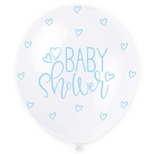 Assorted Pastel Baby Shower Print Pearlised Biodegradable Latex Helium Balloons 30cm / 12in - Pack of 5 Product Gallery Image