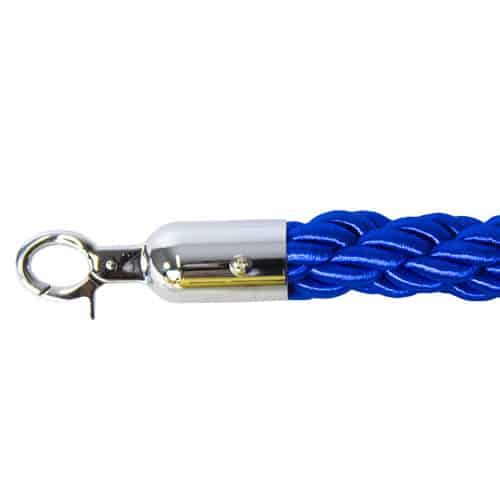 6 Prestige Chrome Poles With 4 Blue Braided Ropes Product Gallery Image