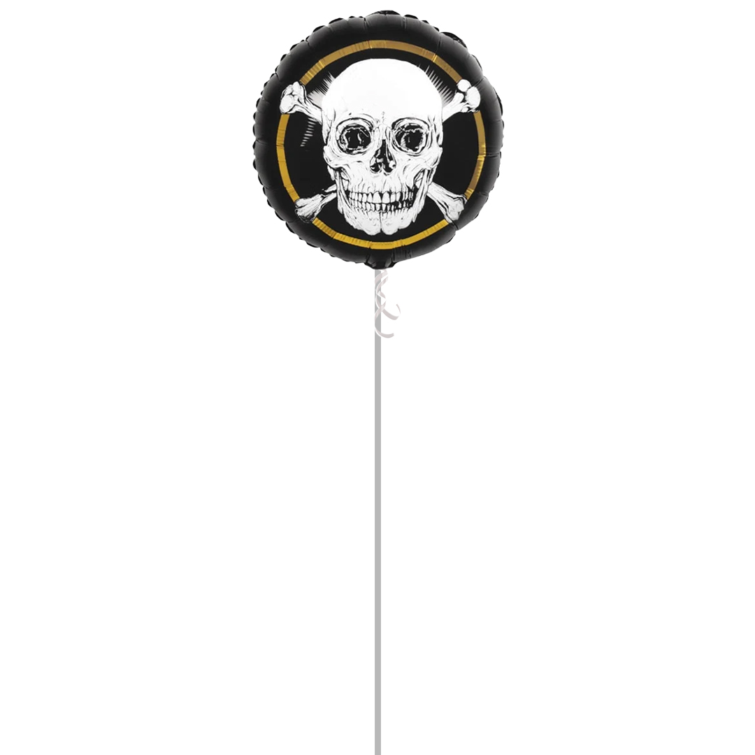 Pirates Gold Round Foil Helium Balloon - Inflated Balloon in a Box Product Gallery Image