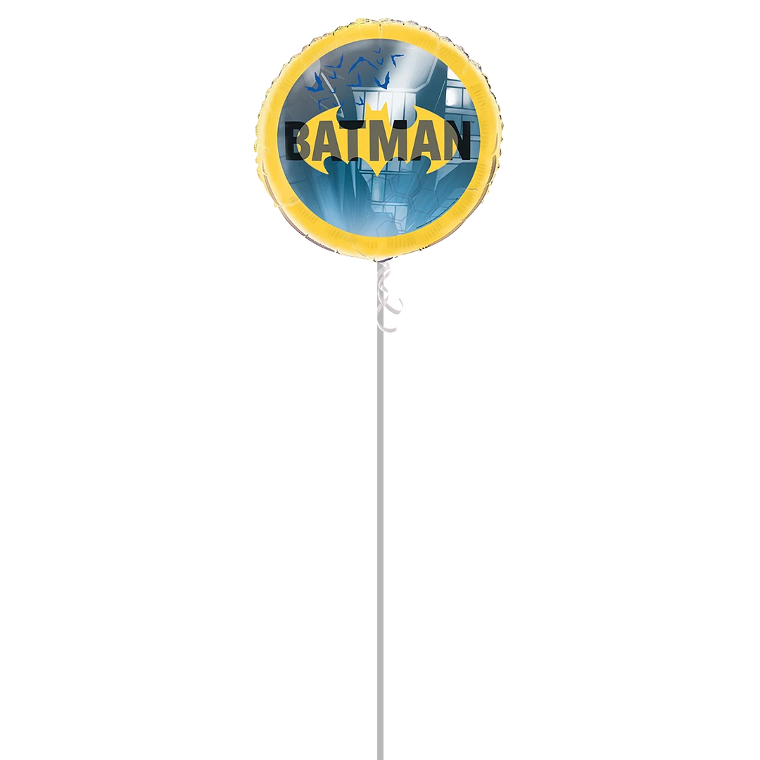 Batman Round Foil Helium Balloon - Inflated Balloon in a Box Product Gallery Image