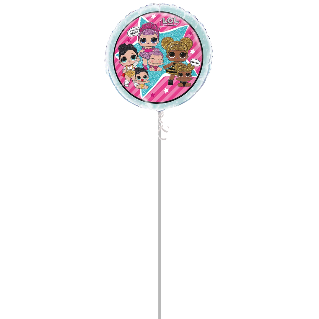LOL Surprise Round Foil Helium Balloon - Inflated Balloon in a Box Product Gallery Image