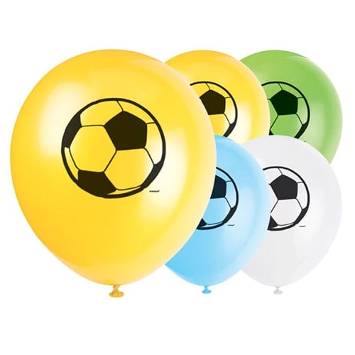 Football Biodegradable Latex Balloons 30cm / 12 in - Pack of 8 Product Image