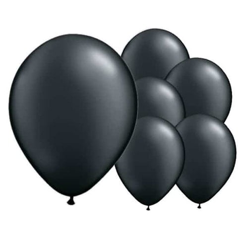 Ink Black Biodegradable Latex Balloons 30cm / 12 in - Pack of 8 Bundle Product Image