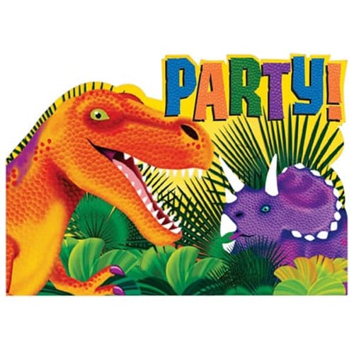 Dinosaur Party Invitations with Envelopes - Pack of 8 Product Image