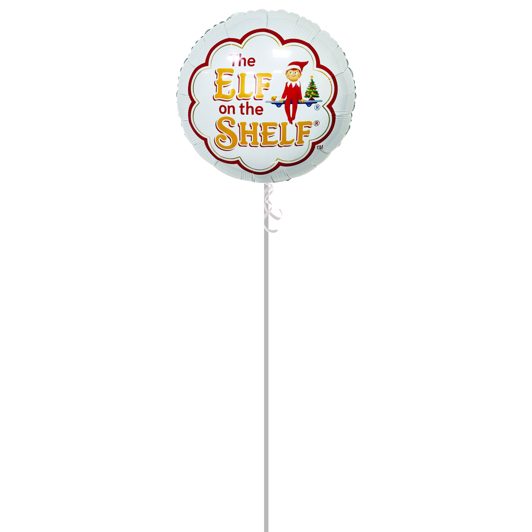 Elf on the Shelf Logo Christmas Round Foil Helium Balloon - Inflated Balloon in a Box