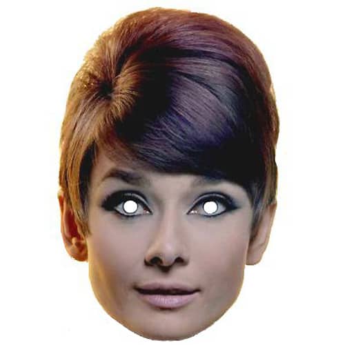 Audrey Hepburn Cardboard Face Mask