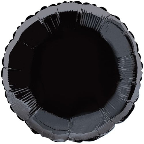 Black Round Foil Helium Balloon 45cm /18Inch Product Image