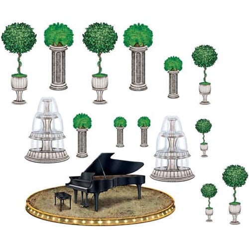 Black-Tie Piano and Decorations Backdrop Scene Setter Add-Ons Product Image