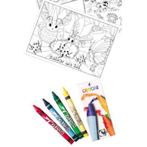 Bugs and Slugs A4 Colouring Sheet with 4 Crayons Product Image