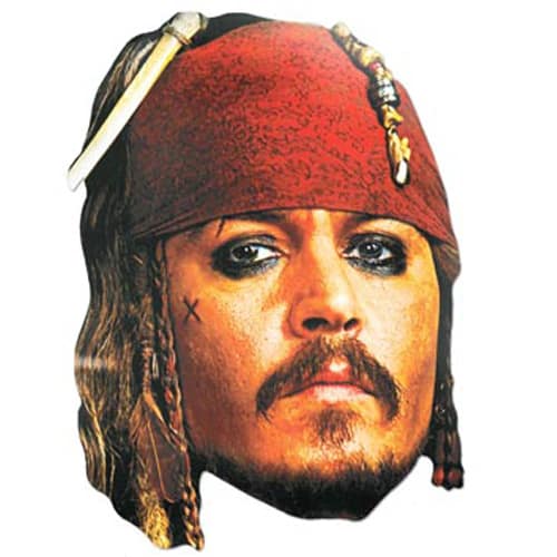 Captain Jack Sparrow Cardboard Face Mask Product Image