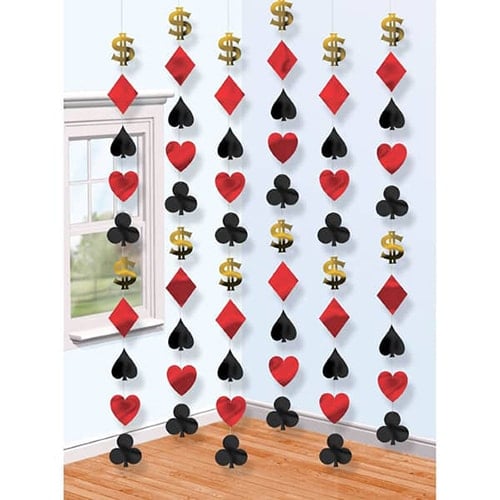 Casino String Decoration - 7 Ft / 213cm - Pack of 6 Product Image