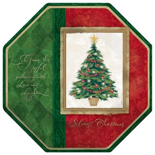 Christmas Joyful Gatherings Octagonal Paper Plate - 10 Inches / 25cm Product Image