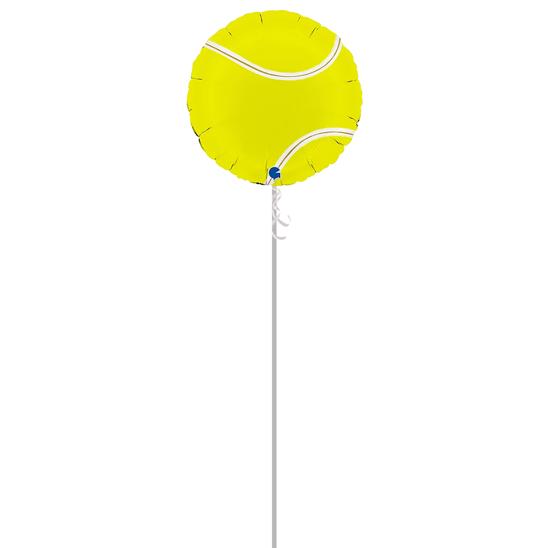 Tennis Ball Round Foil Helium Balloon - Inflated Balloon in a Box Product Gallery Image