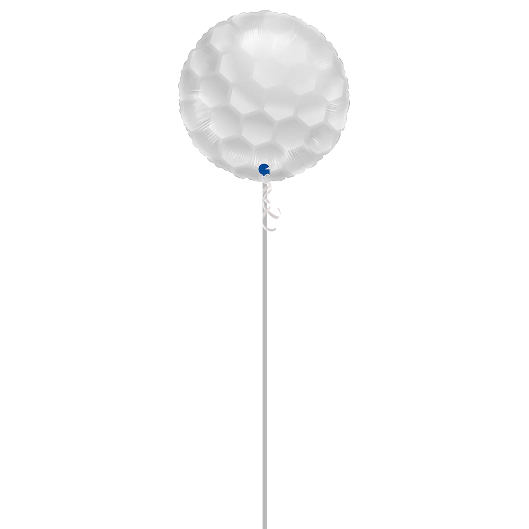 Golf Ball Round Foil Helium Balloon - Inflated Balloon in a Box