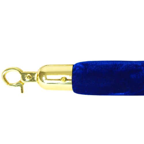 4 Prestige Brass Poles With 2 Blue Velvet Ropes Product Gallery Image