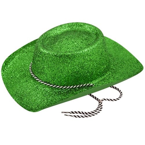 Green Glitter Cowboy Hat Product Image