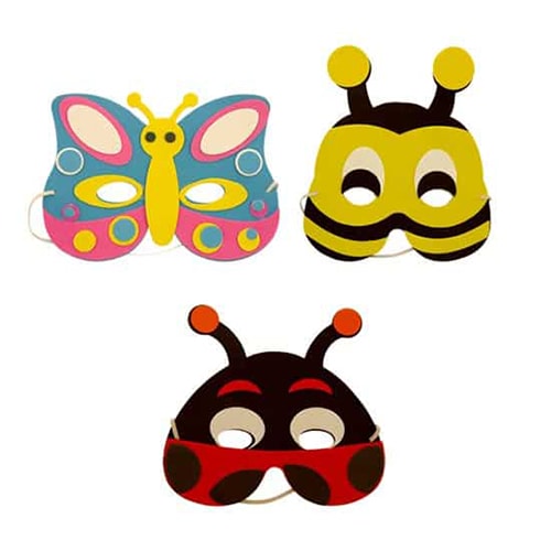 Assorted Insects Foam Masks - Pack of 3 Product Image