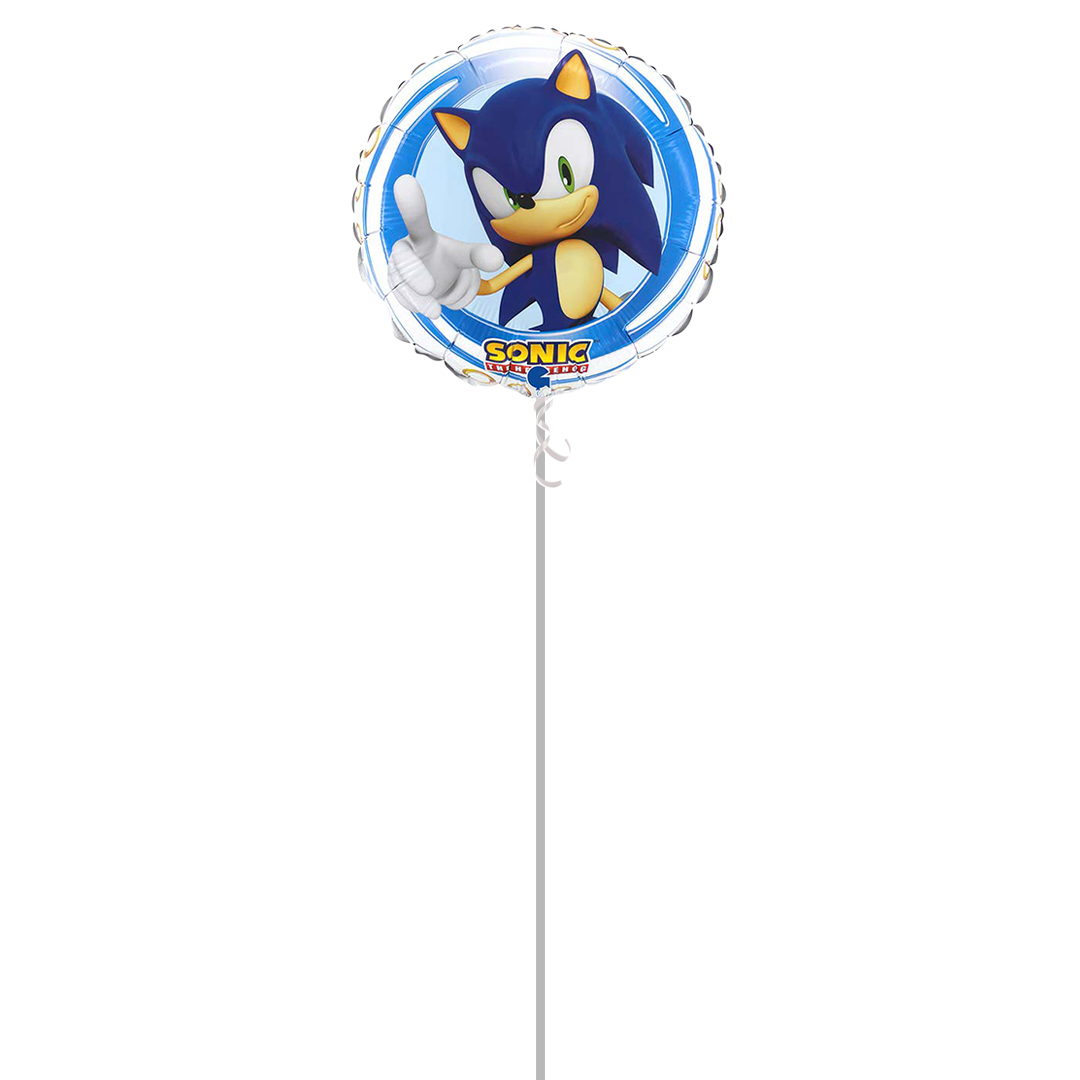 Sonic The Hedgehog Double Sided Round Foil Helium Balloon - Inflated Balloon in a Box Product Gallery Image