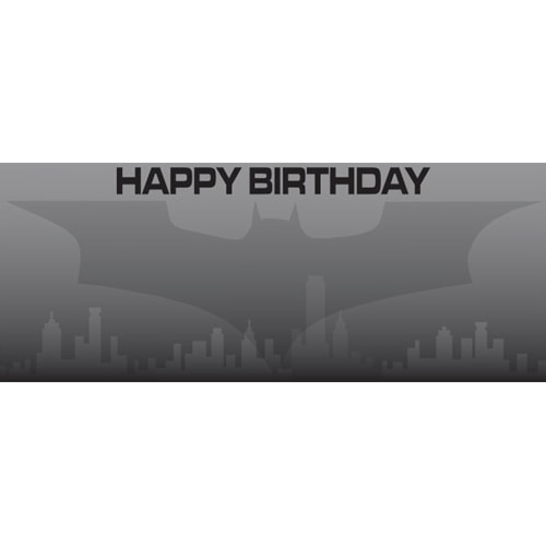 Batman The Dark Knight Happy Birthday Design Small Personalised Banner - 4ft x 2ft | Partyrama