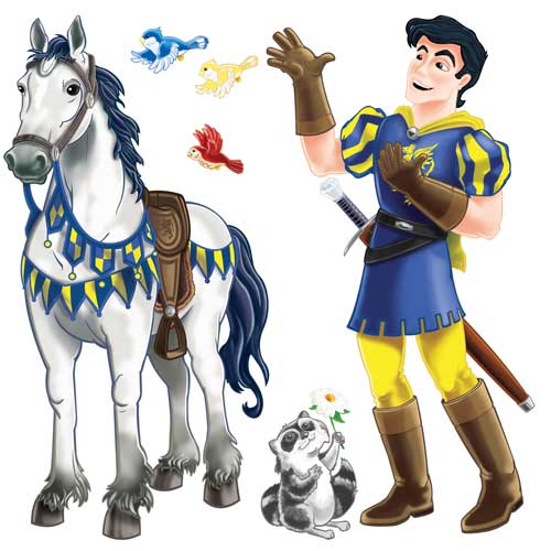 Prince and Trusty Steed Backdrop Scene Setter Add-Ons Product Image