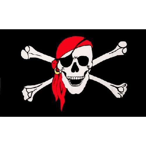 Skull with Scarf Pirate Flag - 5 x 3 Ft Product Image