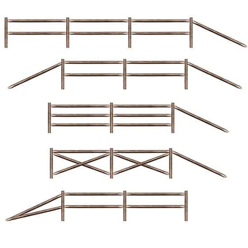 Split Rail Fence Backdrop Scene Setter Add-Ons - Pack of 11 Product Image