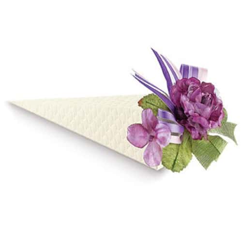 White Quilted Cone Box Product Image