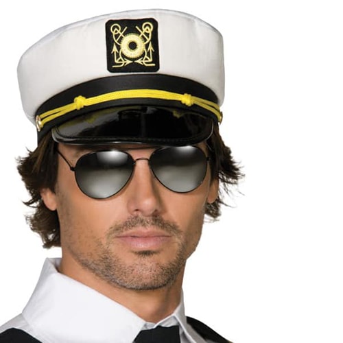 Black & White Captains Cap Product Image