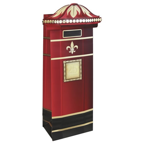 Red Postbox Christmas Bottle Gift Bag 35cm