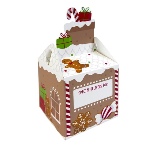 Personalisable Gingerbread Man Christmas Treat Boxes - Pack of 4 Product Image